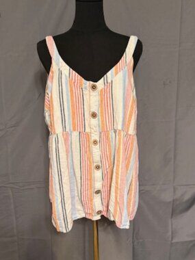 TERRA & SKY Button-Up Blouse Size 1X